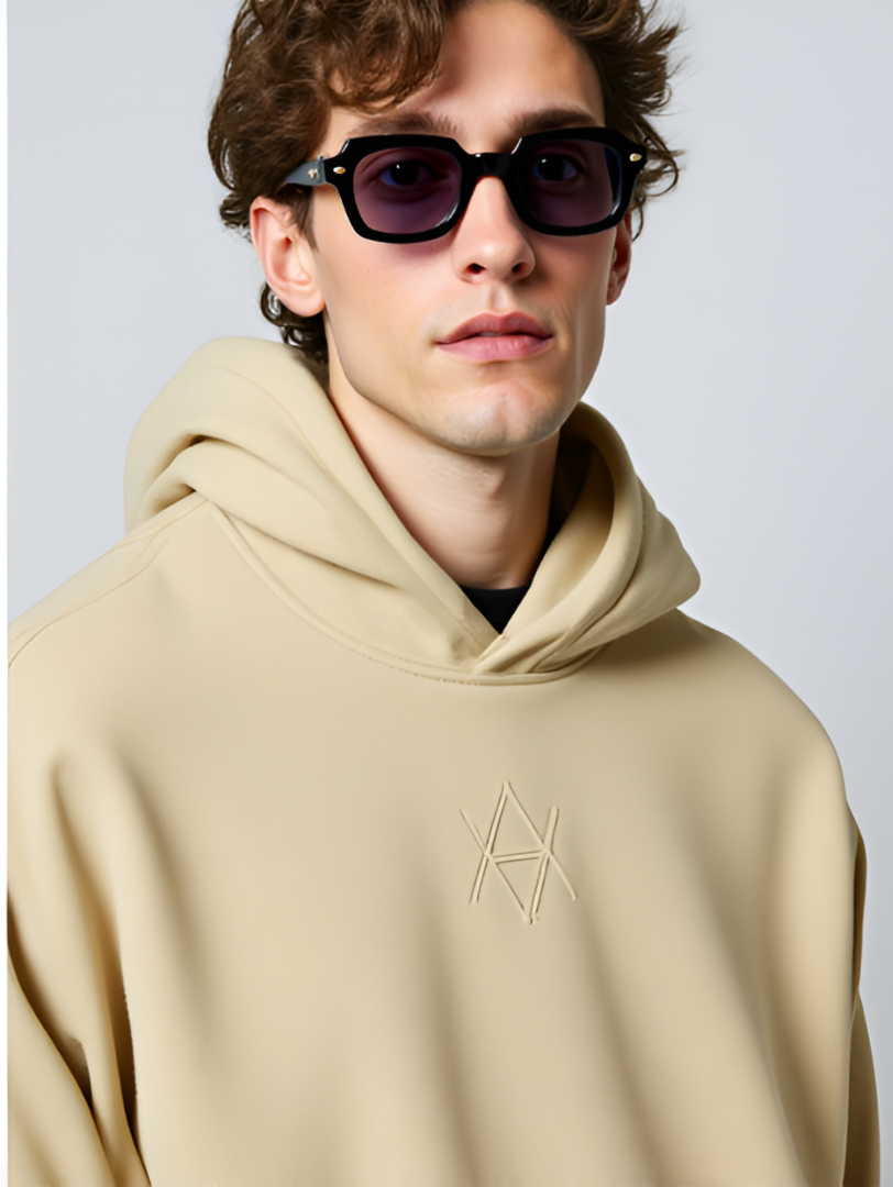 Premium Oversized Hoodie – Sand Beige
