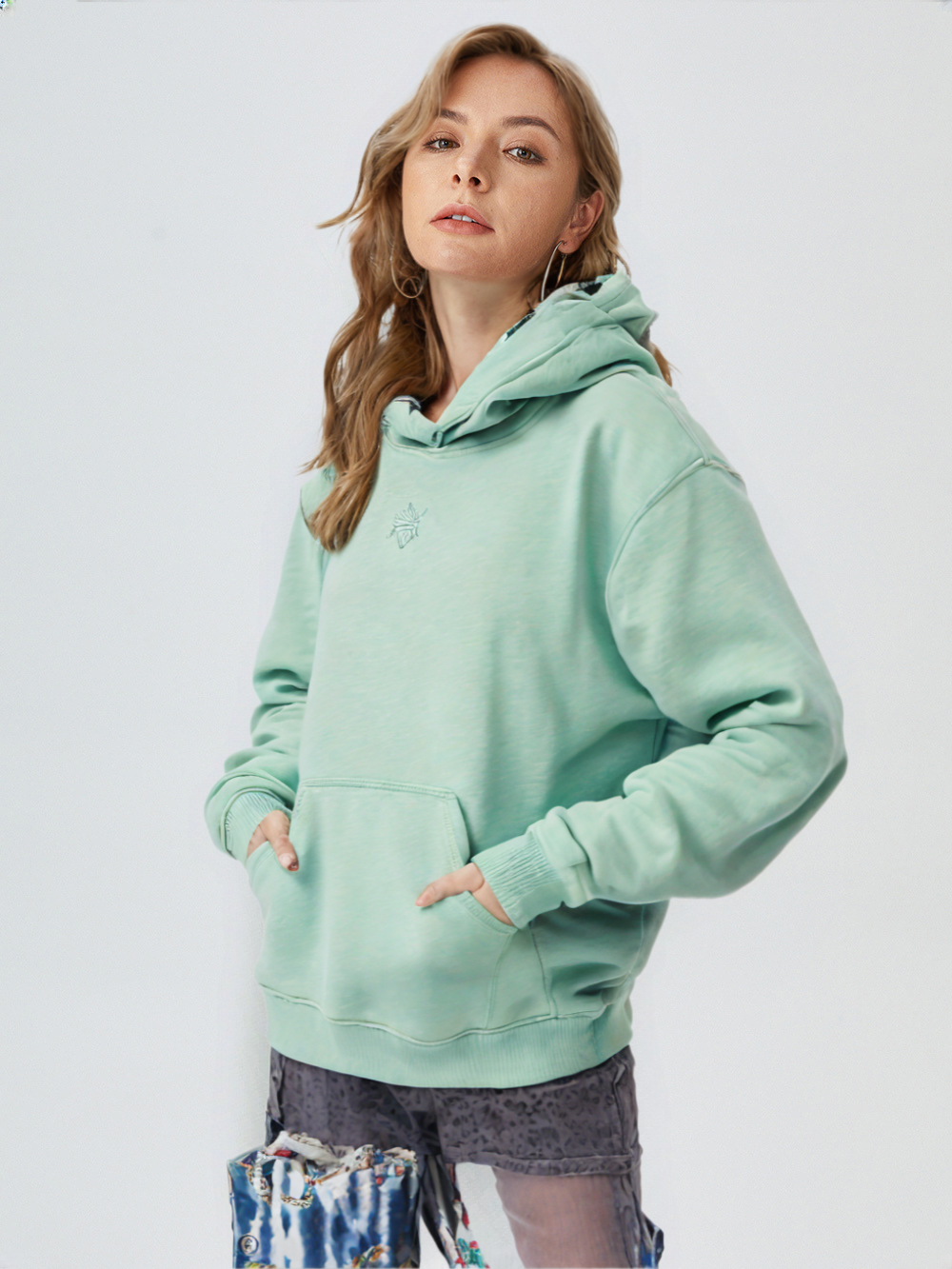 350 GSM Premium Oversized Hoodie – Sage Green